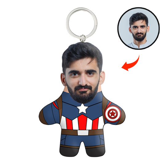 Captain Face Mini Me Keychain