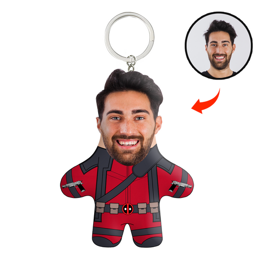 Hit Man Face Mini Me Keychain