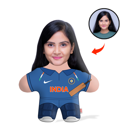 Indian Women's Cricketers Face Pillow Mini Me