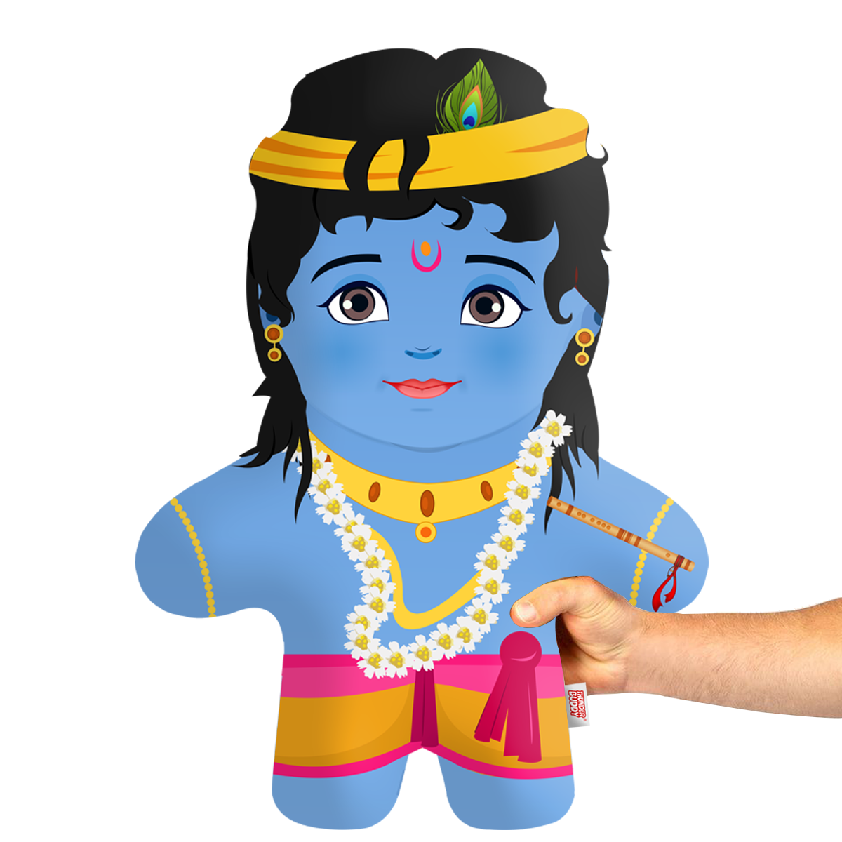 Cute Little Krishna Teddy Face Pillow Mini Me