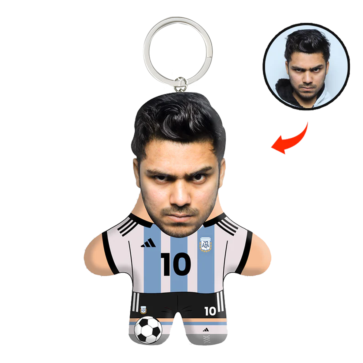 Messi Mini Me Keychain | Personalized Sports Gift – THUNDER BUDDY®