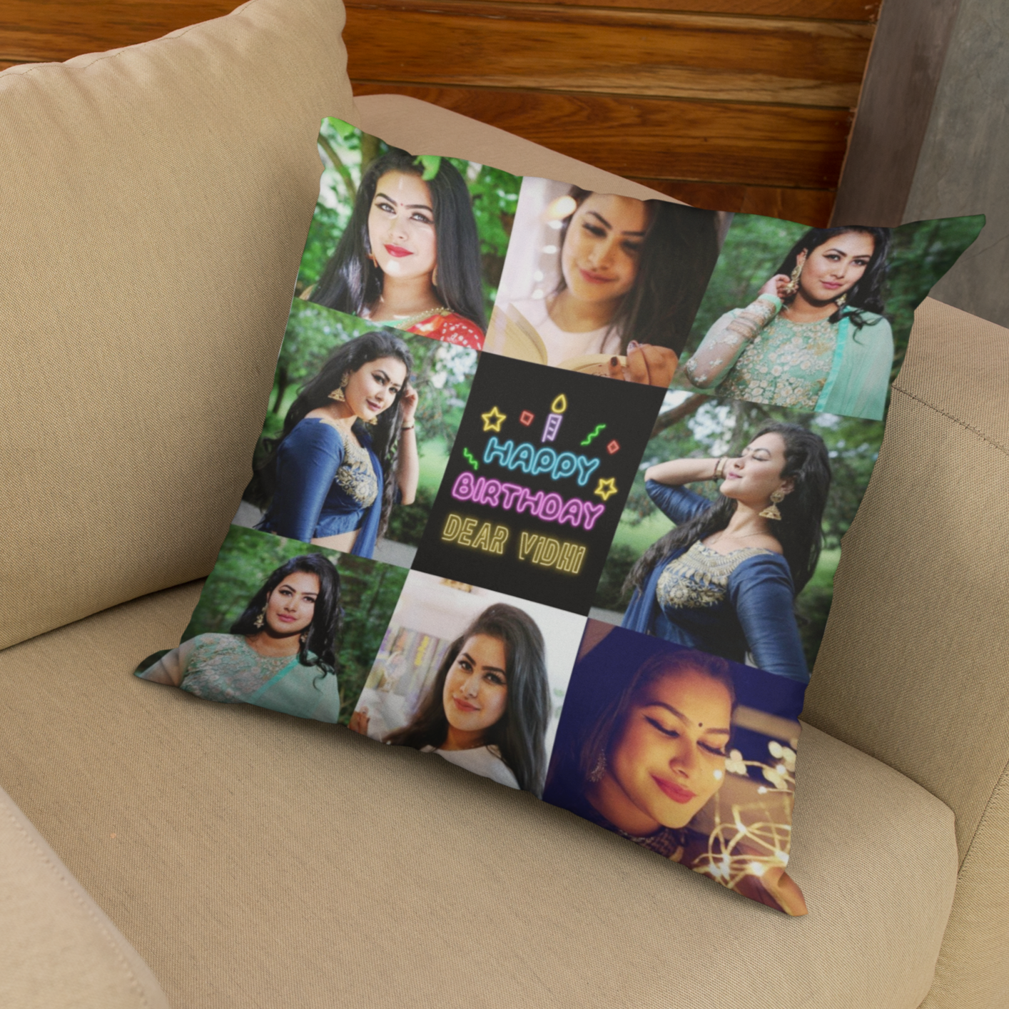 Personalise Photo Cushion For Birthday & Anniversary Gift