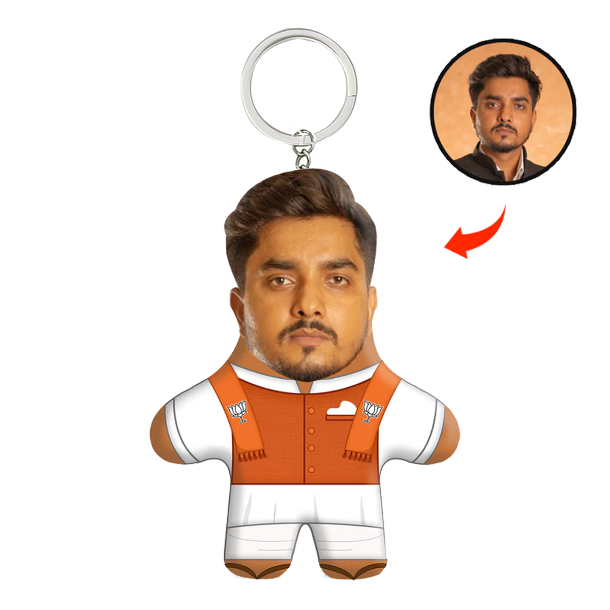 Modi Ji Face Mini Me Keychain