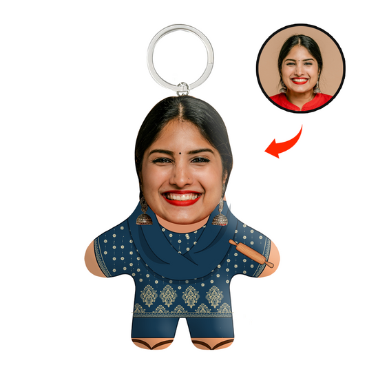 Best Mom Ever Face Mini Me Keychain