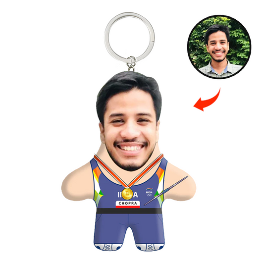 Neeraj Chopra Face Mini Me Keychain