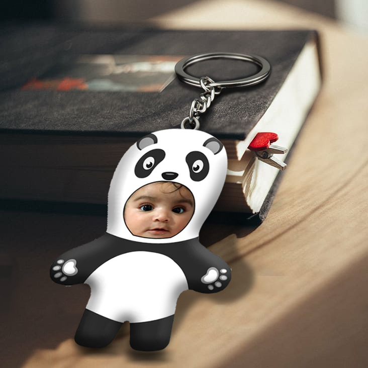 Naughty Panda Face Mini Me Keychain - Main Image