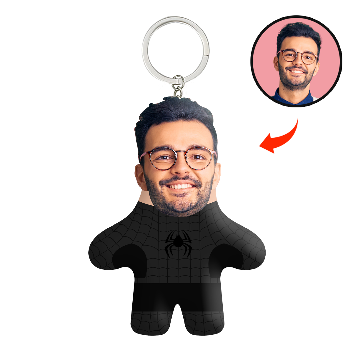 Spidey Face Mini Me Keychain