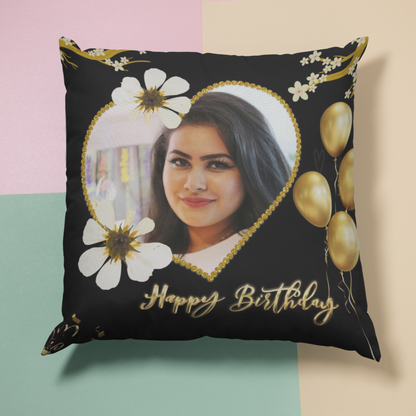 Personalise Heart Photo Cushion For Birthday & Anniversary Gift