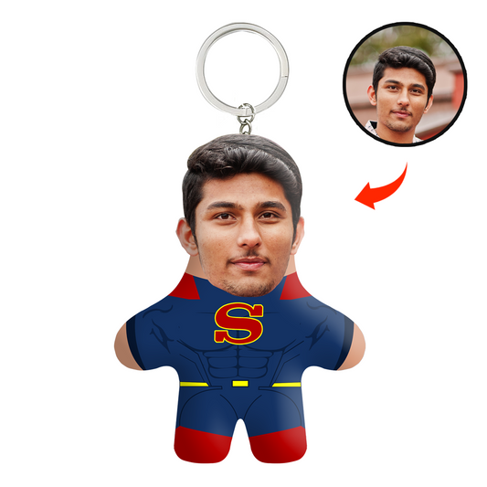 Super Hero Face Mini Me Keychain