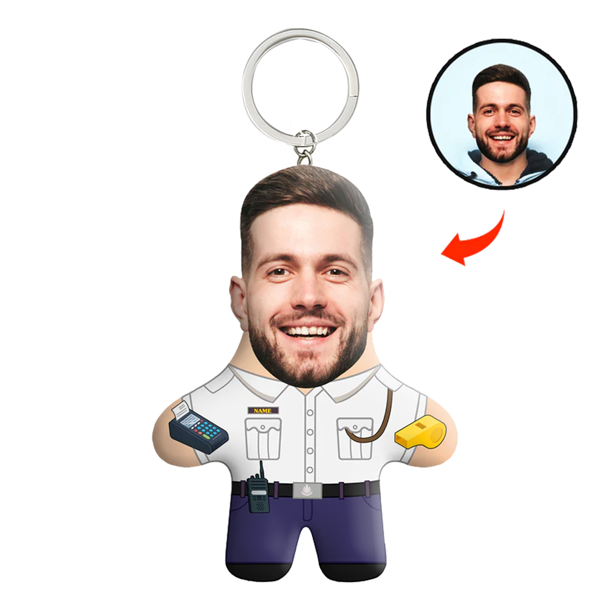 Traffic Mamu Face Mini Me Keychain