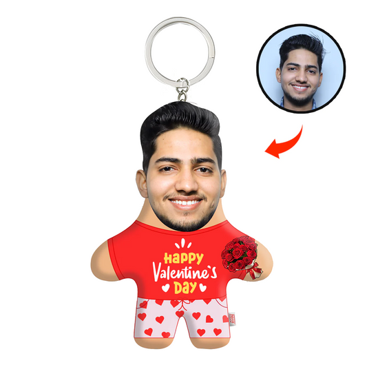 "Will You Be My Valentine?" Face Mini Me Keychain