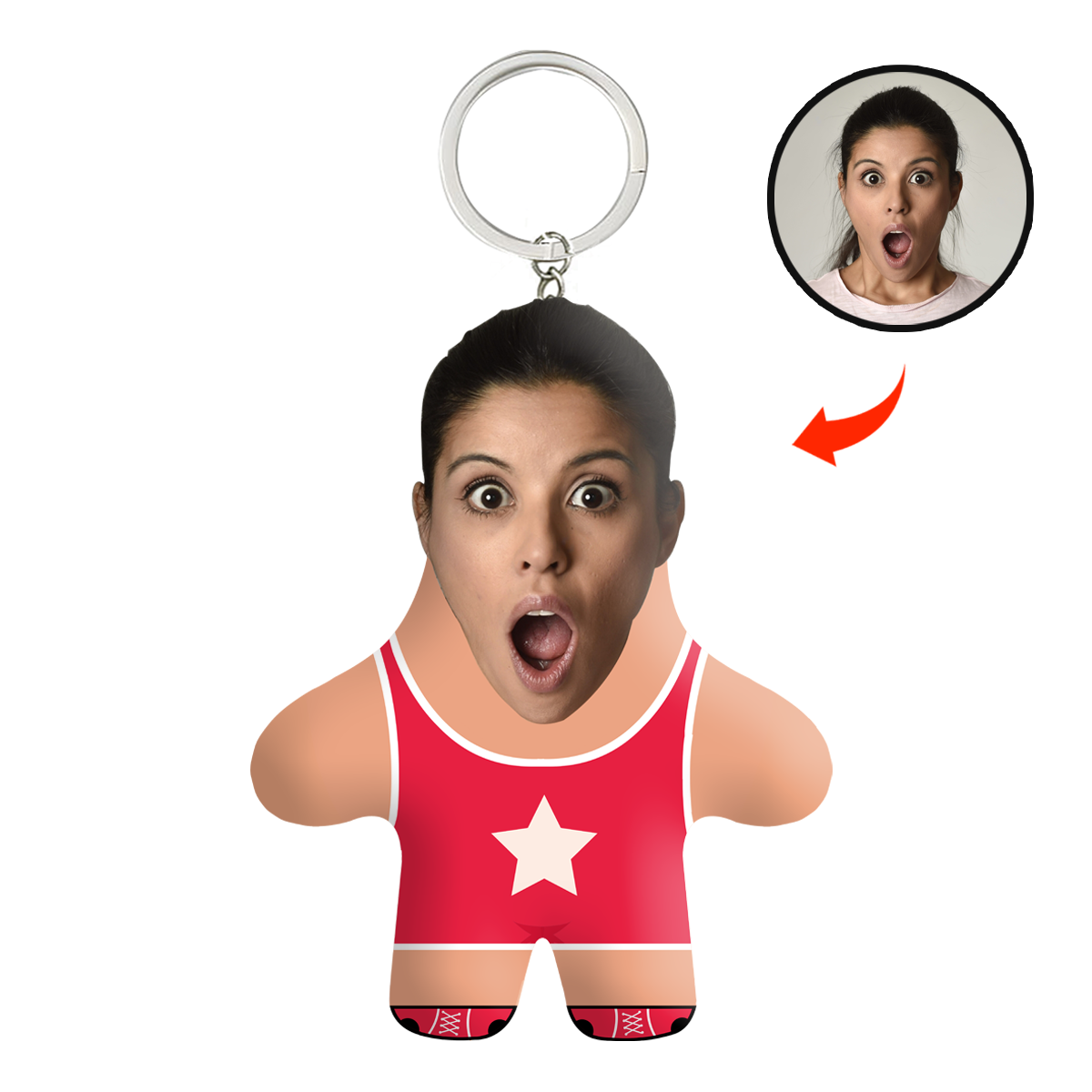 Ladaku Lady Face Mini Me Keychain