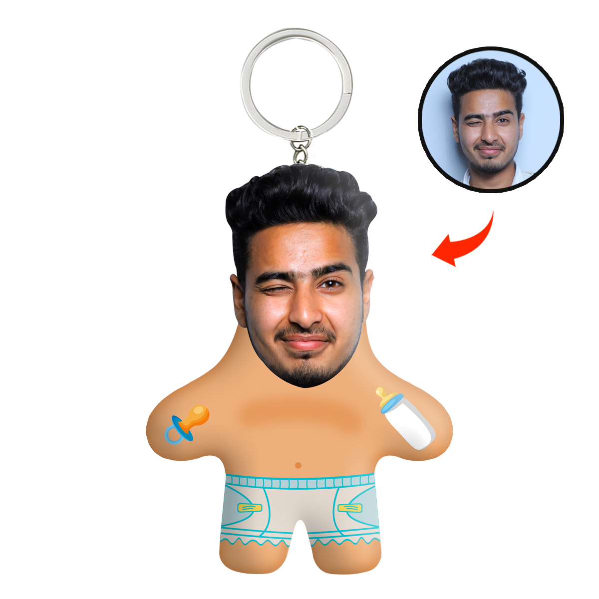 Baby Face Mini Me Keychain