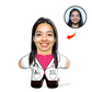 Lady Doctor Face Pillow Mini Me
