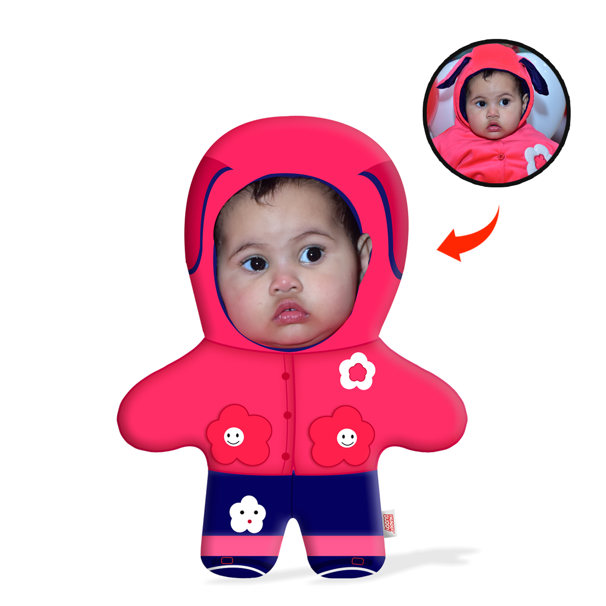 Cute Bhalu Face Pillow Mini Me