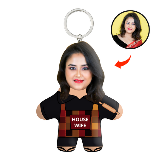 No.1 Housewife Face Mini Me Keychain