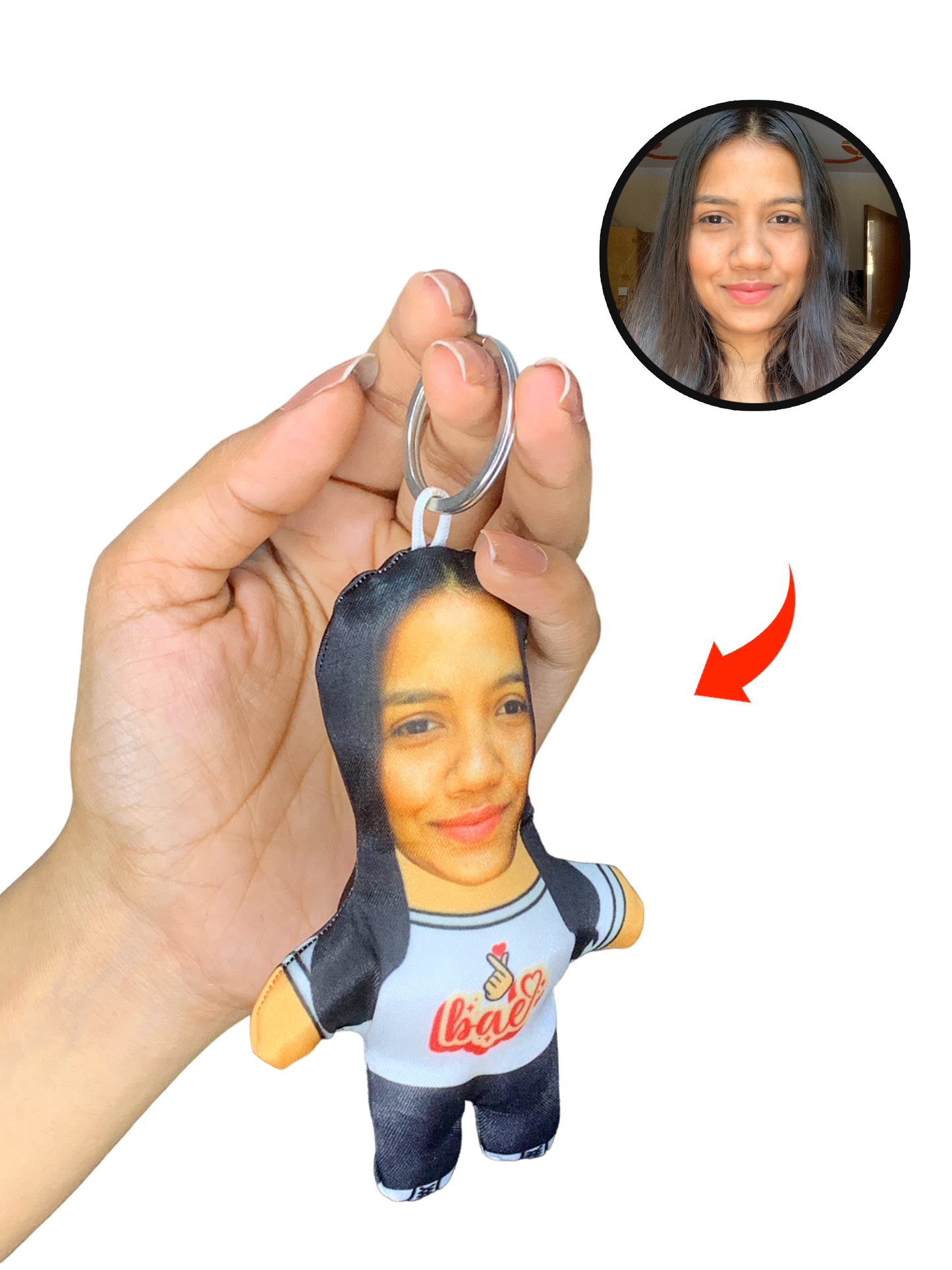 Bae Face Mini Me Keychain