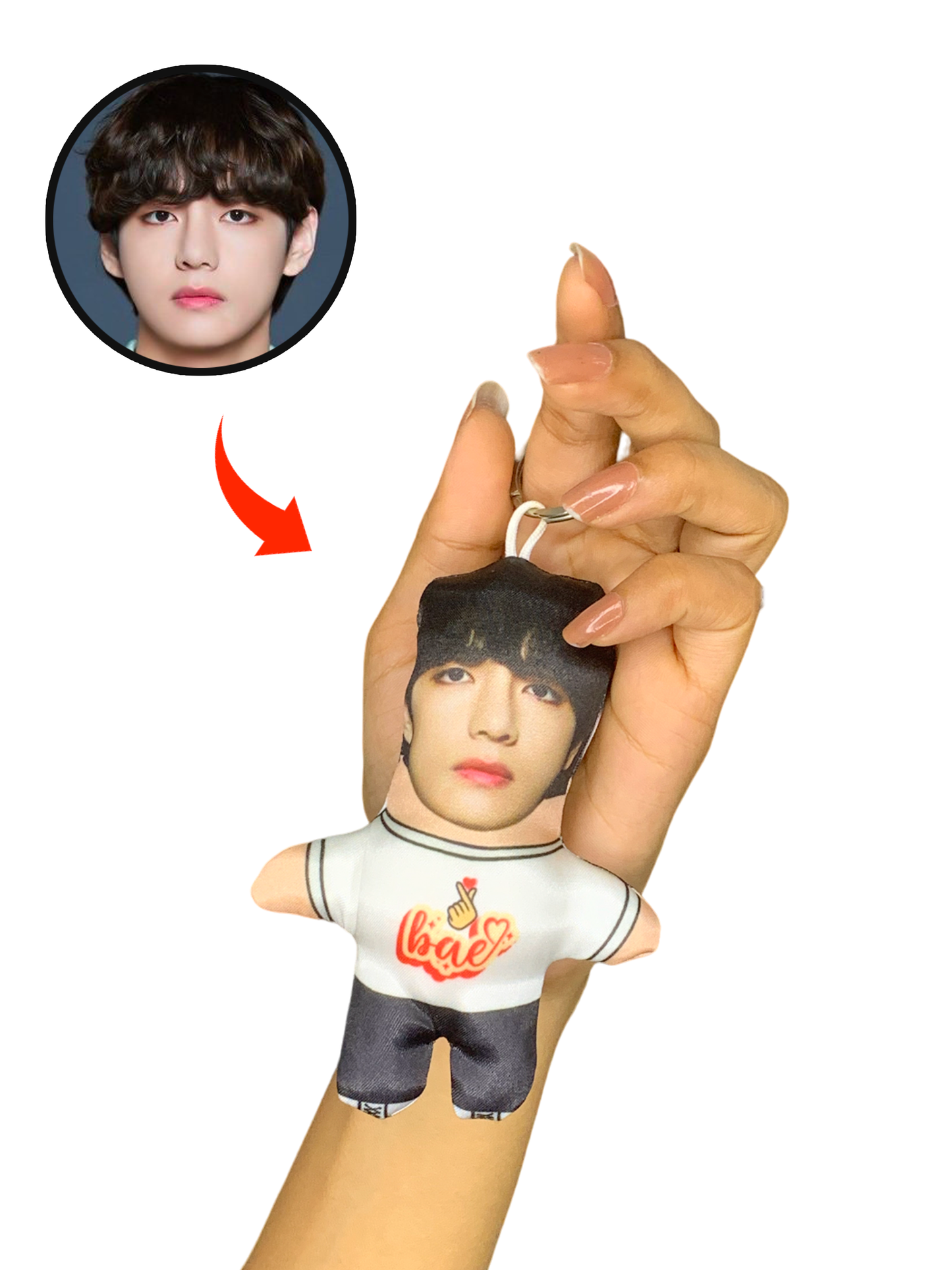 Bae Face Mini Me Keychain