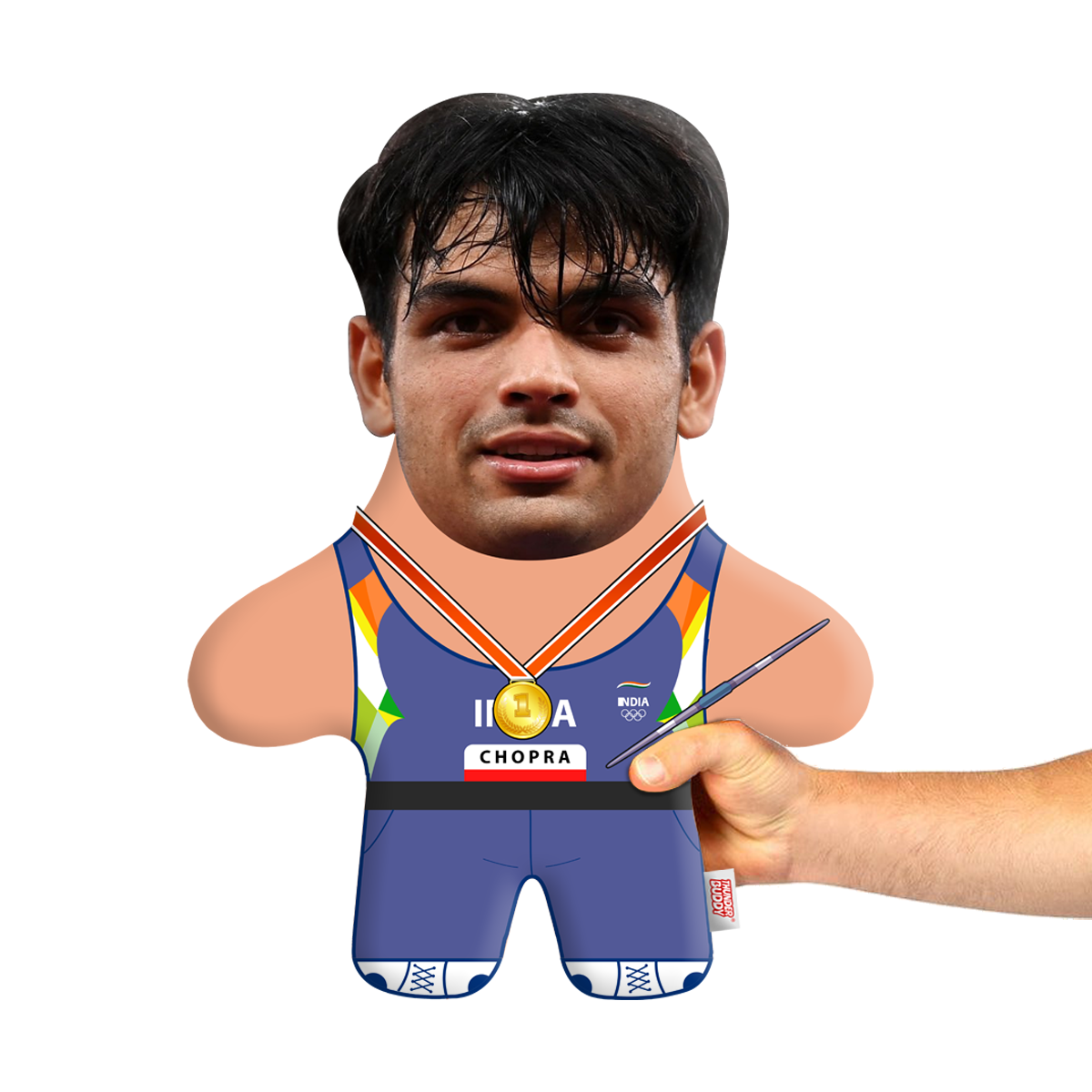 Neeraj Chopra Face Pillow Mini Me