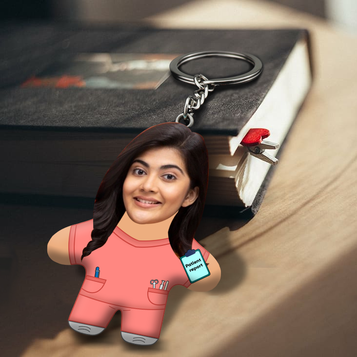 Nurse Face Mini Me Keychain