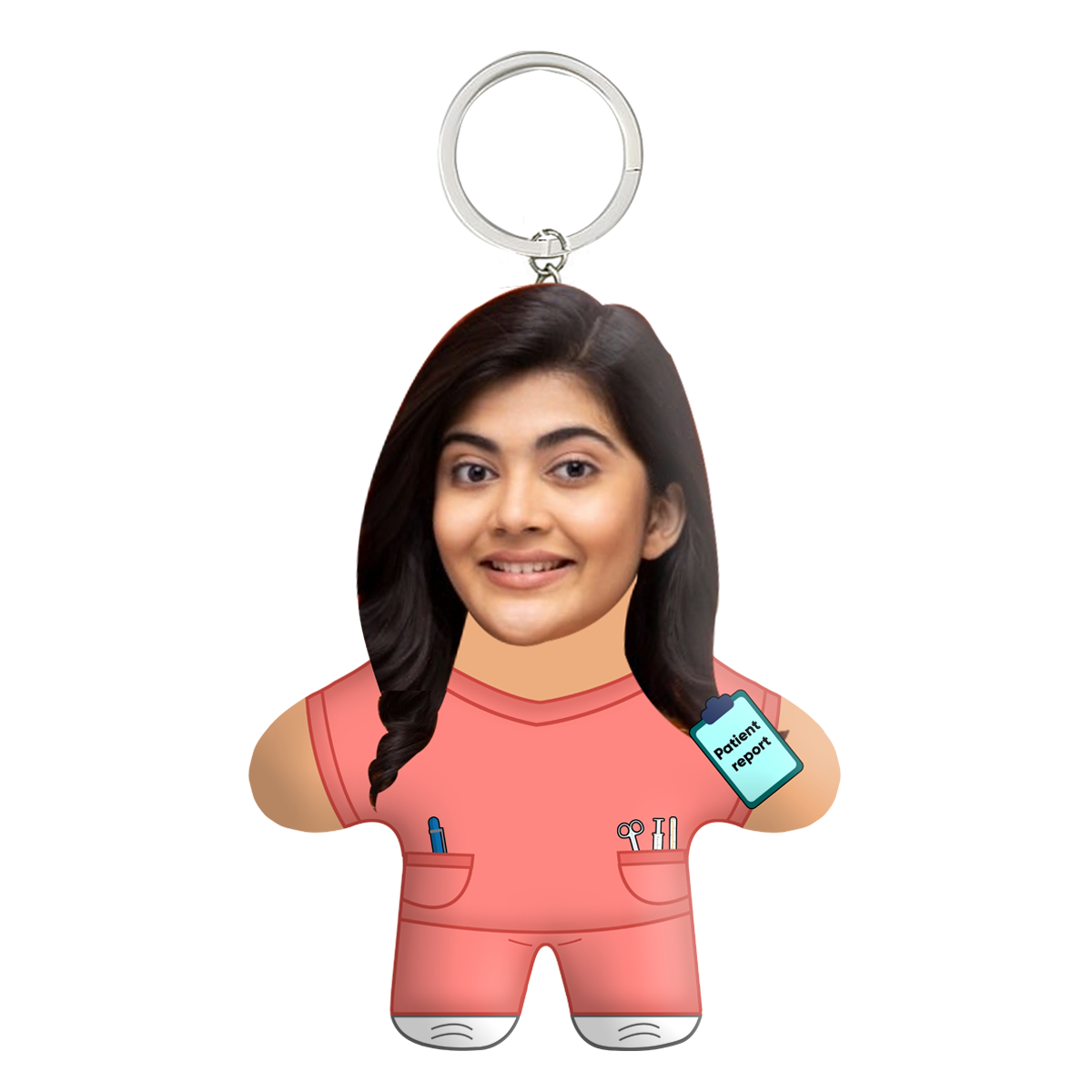 Nurse Face Mini Me Keychain