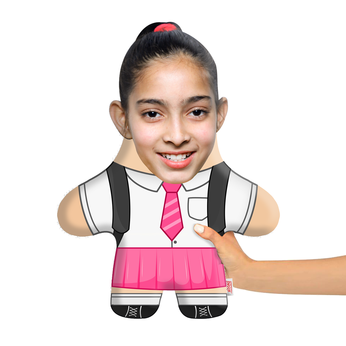 School Girl Face Pillow Mini Me