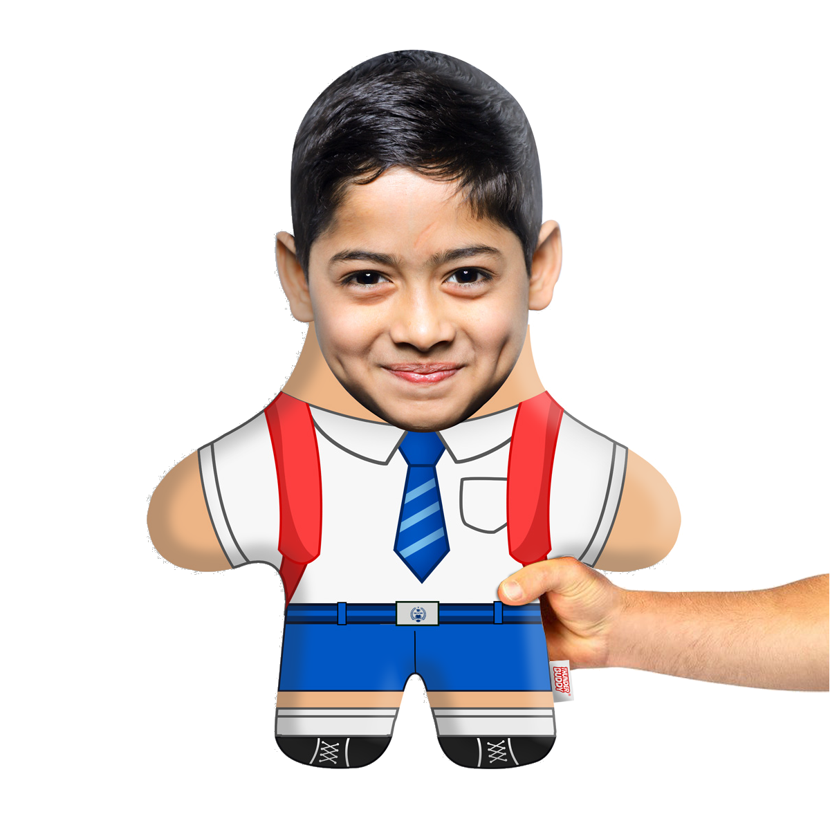 School Boy Face Pillow Mini Me