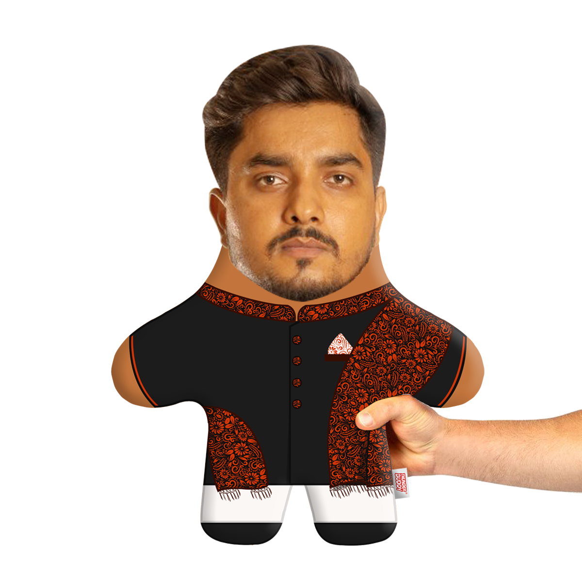 Groom Sherwani Face Pillow Mini Me